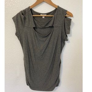 Candie’s Gray Peekaboo Top